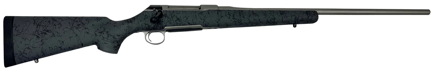 Sauer S1HSGP65P 100 6.5 PRC Caliber with 4+1 Capacity, 24" Barrel, Gray Cerakote Metal Finish & Gray Black Webbed Fixed HS Precision Stock Right Hand (Full Size)